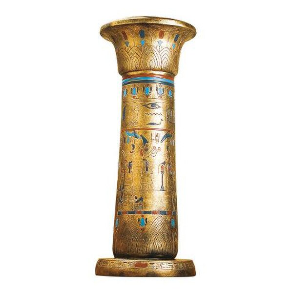 Golden Pedestal of the Egyptian Kings Sculptural Column Plinth Base